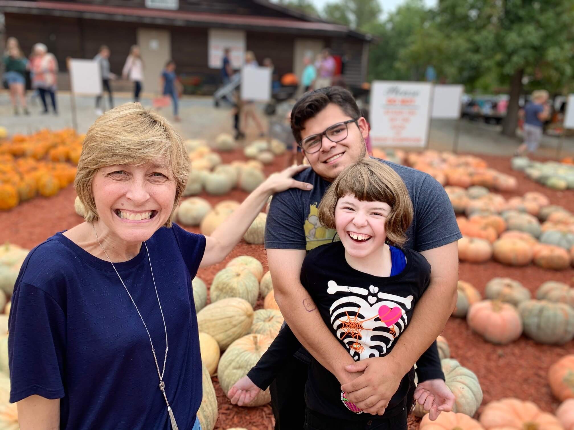 Family at the pumpkin patch